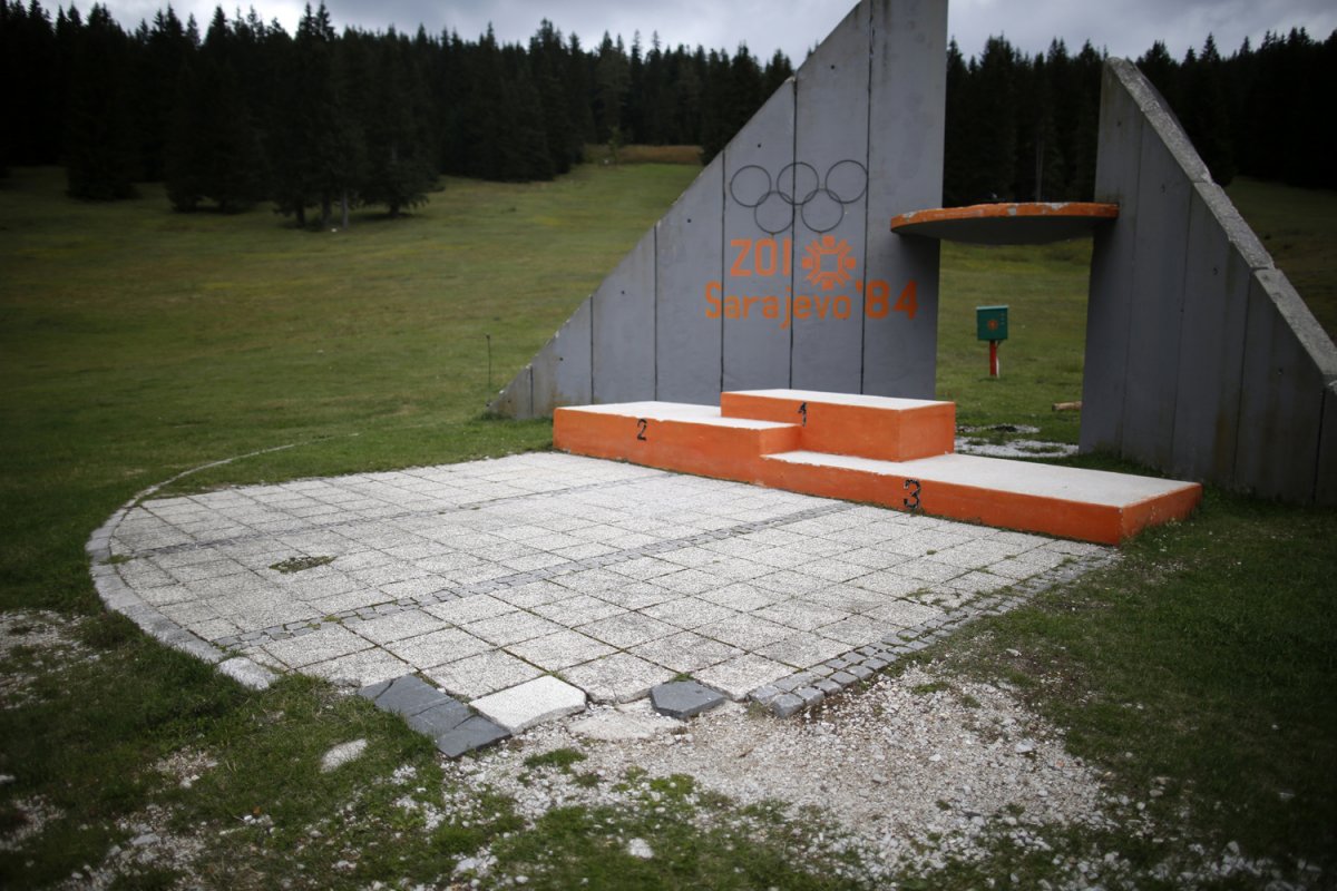 02 - The medal podium at the ski jump venue