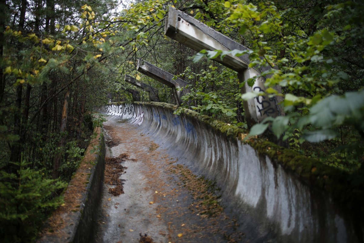08 - The broken down bobsled track at Mount Trebevic