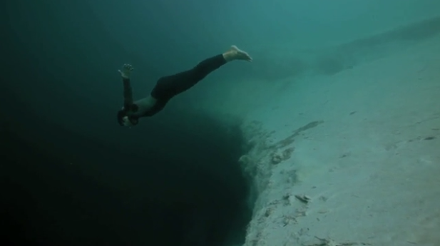 Diver Plummets Into the Abyss…On Purpose. I Had To Remind Myself to Breathe.