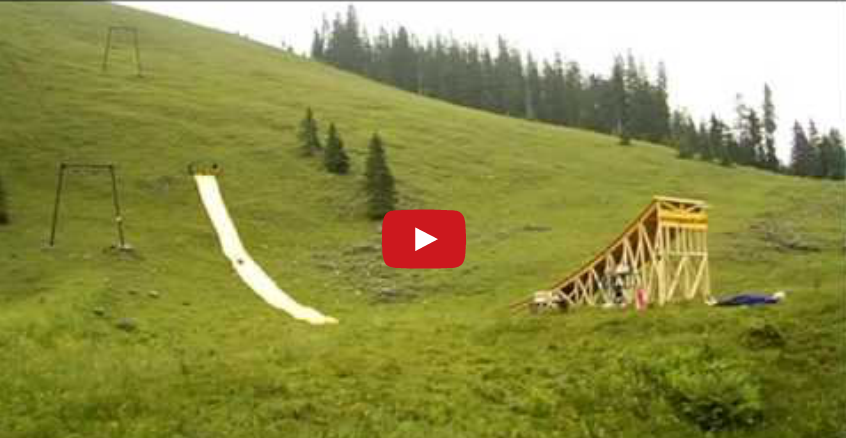 Makeshift Water Slide Sends Rider Flying Hundreds of Feet in the Air – Watch What Happens