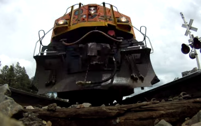 GoPro Camera Sits Unscathed As A Train Speeds By Just Above It. Amazing Footage!